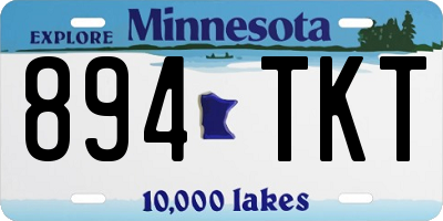 MN license plate 894TKT