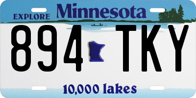 MN license plate 894TKY