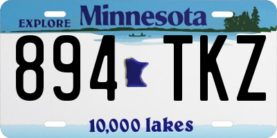MN license plate 894TKZ