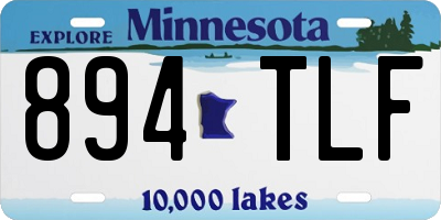 MN license plate 894TLF