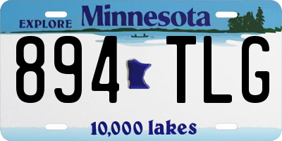 MN license plate 894TLG