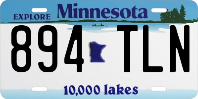 MN license plate 894TLN
