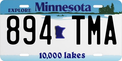 MN license plate 894TMA