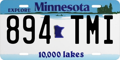 MN license plate 894TMI