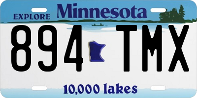 MN license plate 894TMX