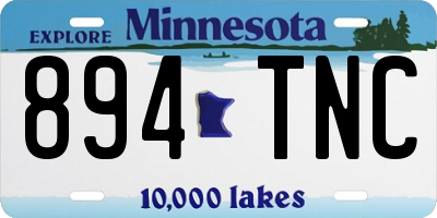 MN license plate 894TNC