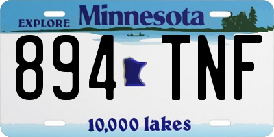 MN license plate 894TNF