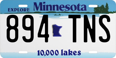 MN license plate 894TNS