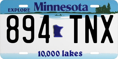 MN license plate 894TNX