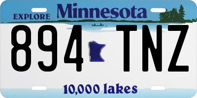 MN license plate 894TNZ