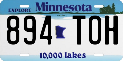 MN license plate 894TOH