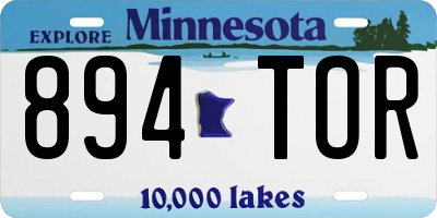 MN license plate 894TOR