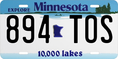 MN license plate 894TOS