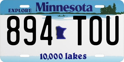 MN license plate 894TOU