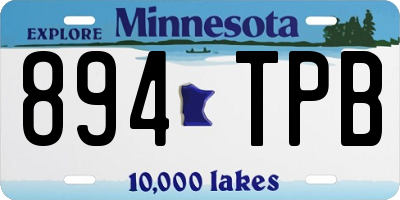 MN license plate 894TPB