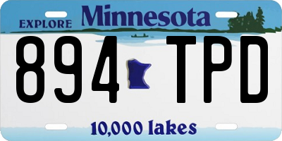 MN license plate 894TPD