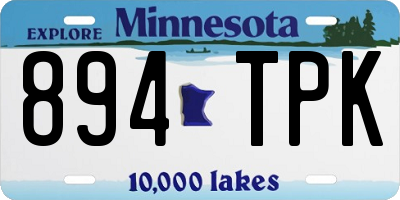 MN license plate 894TPK