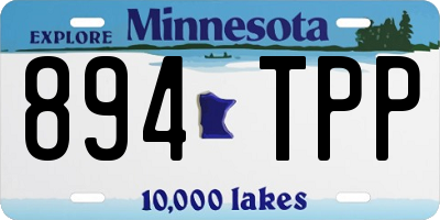 MN license plate 894TPP