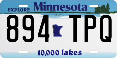 MN license plate 894TPQ