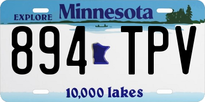 MN license plate 894TPV
