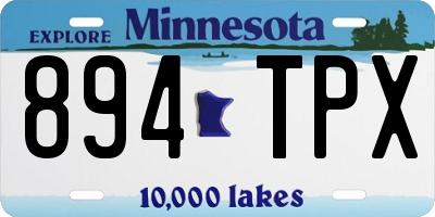 MN license plate 894TPX