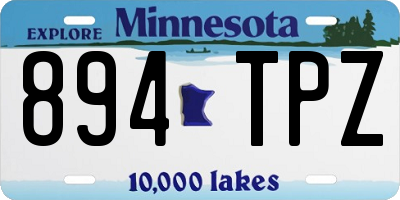 MN license plate 894TPZ