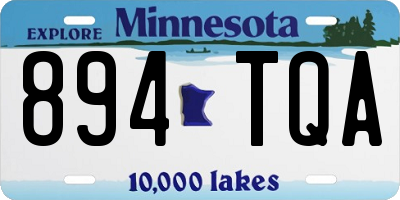 MN license plate 894TQA