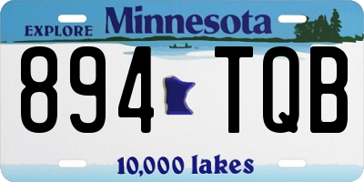 MN license plate 894TQB
