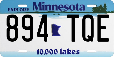 MN license plate 894TQE