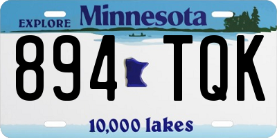 MN license plate 894TQK