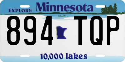 MN license plate 894TQP