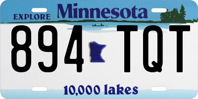 MN license plate 894TQT