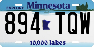 MN license plate 894TQW
