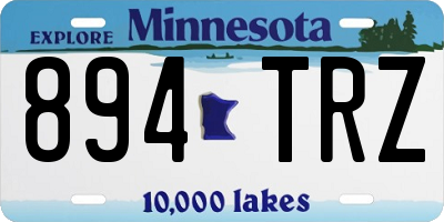 MN license plate 894TRZ