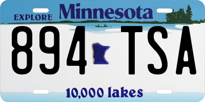MN license plate 894TSA