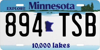 MN license plate 894TSB