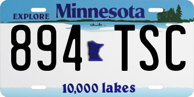 MN license plate 894TSC