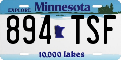 MN license plate 894TSF