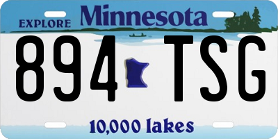 MN license plate 894TSG