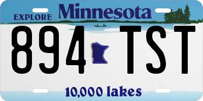 MN license plate 894TST