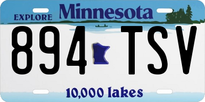 MN license plate 894TSV
