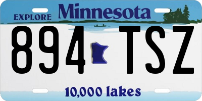 MN license plate 894TSZ