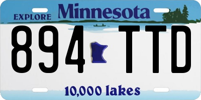 MN license plate 894TTD