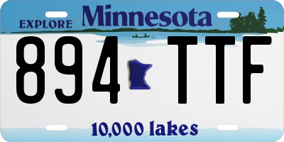 MN license plate 894TTF