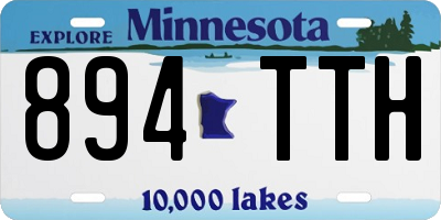 MN license plate 894TTH