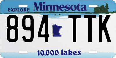 MN license plate 894TTK