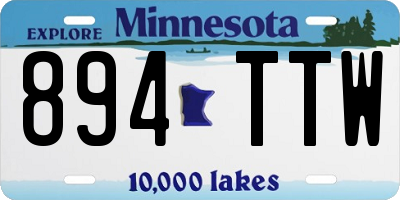MN license plate 894TTW