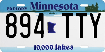 MN license plate 894TTY