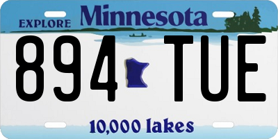 MN license plate 894TUE