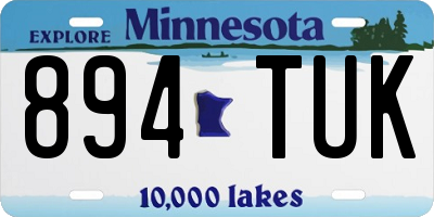 MN license plate 894TUK